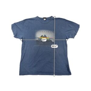 Liquid Blue Pink Floyd Dark Side of the Moon Graphic T-Shirt Blue Mens 3XL